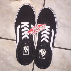 Black and white old school vans